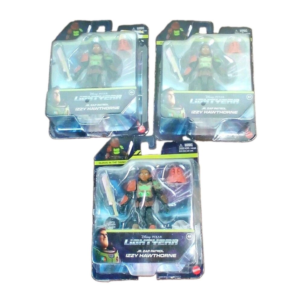 LOT 3 DISNEY PIXAR LIGHTYEAR JR ZAP PATROL IZZY HAWTHORNE ACTION FIGURE NEW TOY